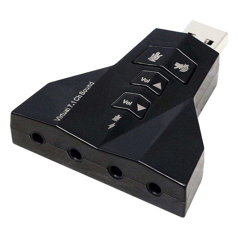 Tarjeta Sonido 7.1 USB Audio 3D Microfono Externo